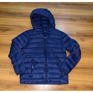 Boys Polo Ralph Lauren Down Hooded Full Zip Puffer Jacket